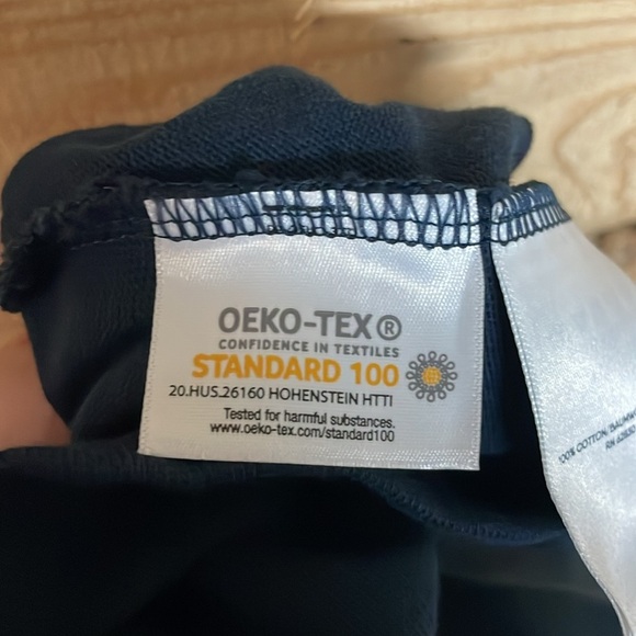 Lands' End size 16 Navy Blue 100% Cotton Pencil Mini Skirt with Built-in Shorts - Picture 7 of 9